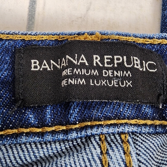 Banana Republic High Rise Straight Button Fly Ankle Cropped Jeans Size 29 - Picture 2 of 16